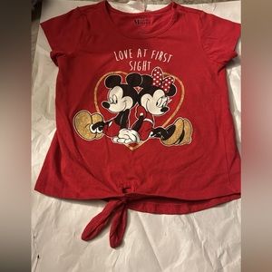 Kids red top size 12 Disney